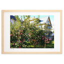 【スーパーSALE半額】版画 秋の実り (スノーバニラ)インテリア 壁掛け 額入り 風景画 ポスター アート リビング 玄関に飾る 風水 プレゼント モダン ア...