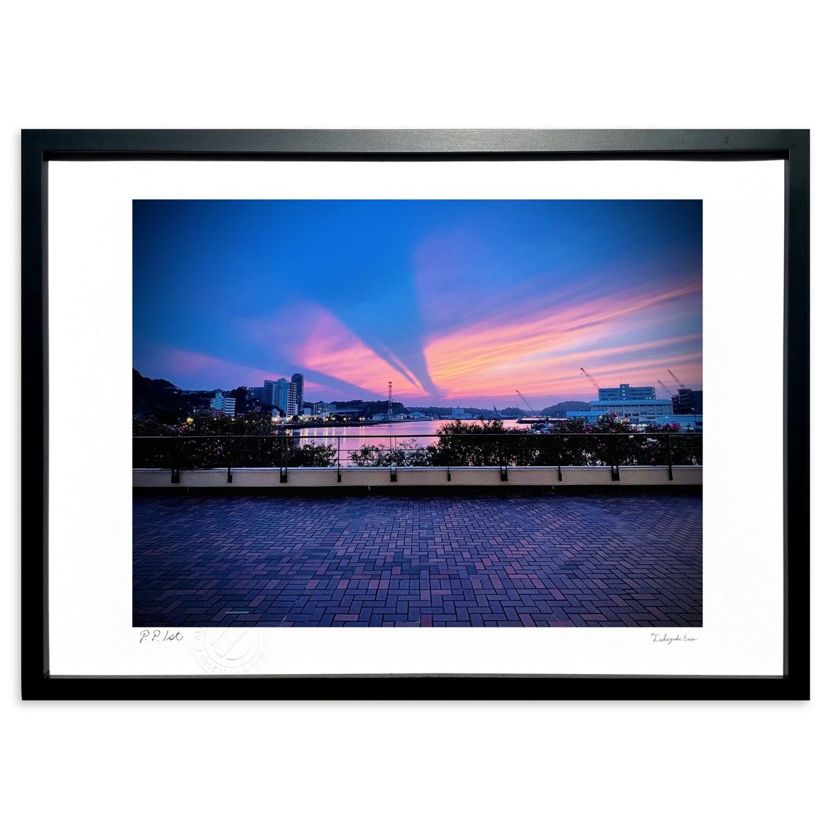 版画 Blue Beam over the Yokosuka Bay (aki-san)