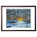 【スーパーSALE半額】版画 森と雪とリスと (Art Dream Awaji)