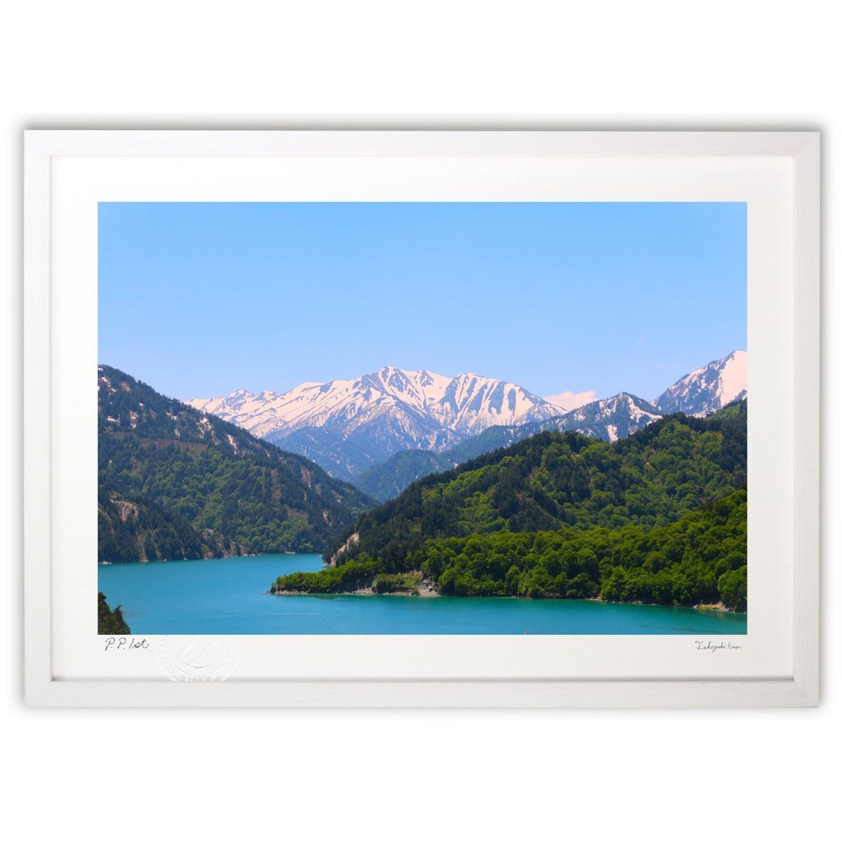 【スーパーSALE半額】版画 写真 黒部湖から黒岳を臨む (C5348)