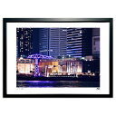 【スーパーSALE半額】版画 『夜景 夜化粧』 (Tsuyoshi)インテリア 壁掛け 額入り 風景画 ポスター アート リビング 玄関に飾る 風水 プレゼント...