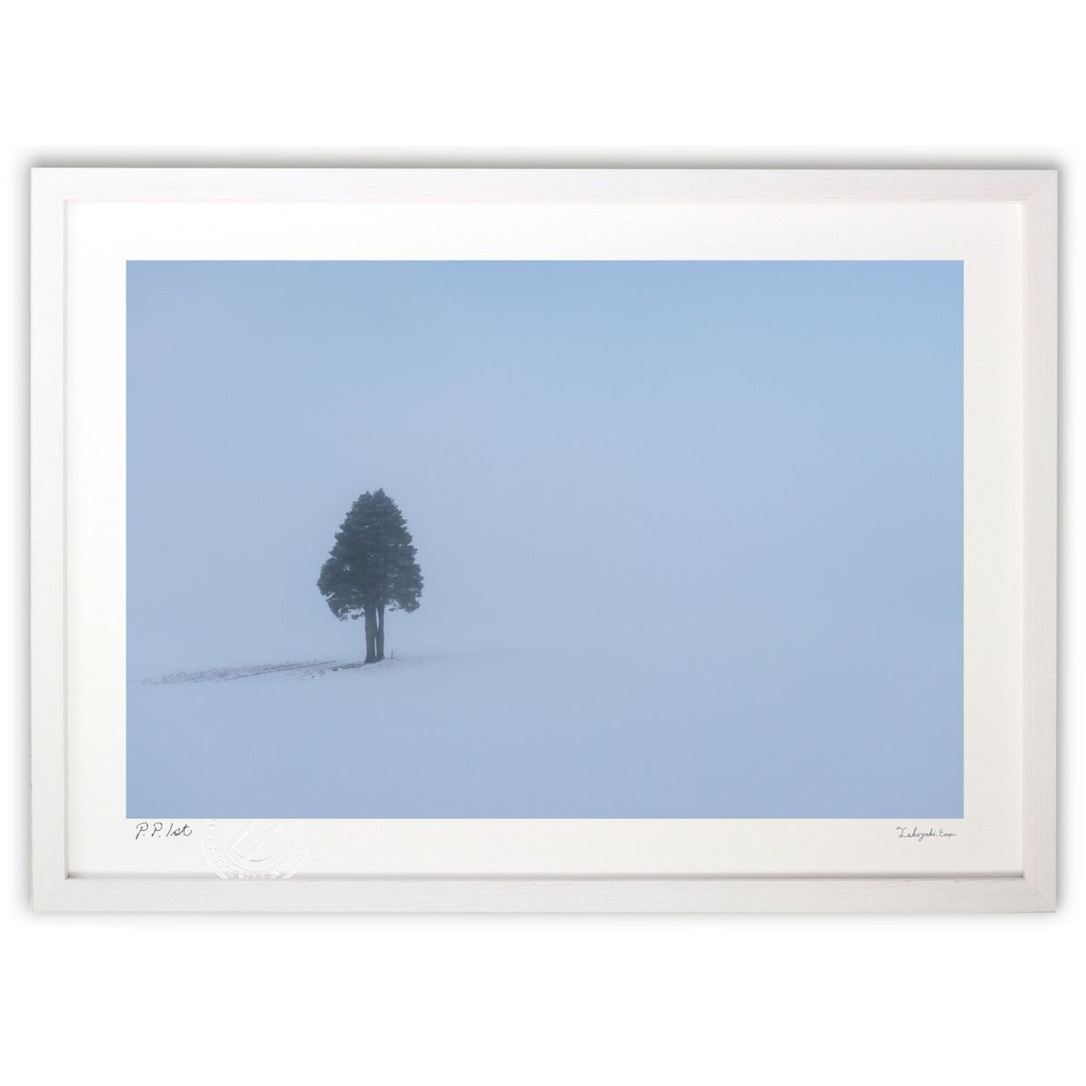 版画 ポツンと立つ (takumi4444)インテリア 壁掛け 額入り 風景画 ポスター アート リビング 玄関に飾る 風水 プレゼント モダン アートフレーム