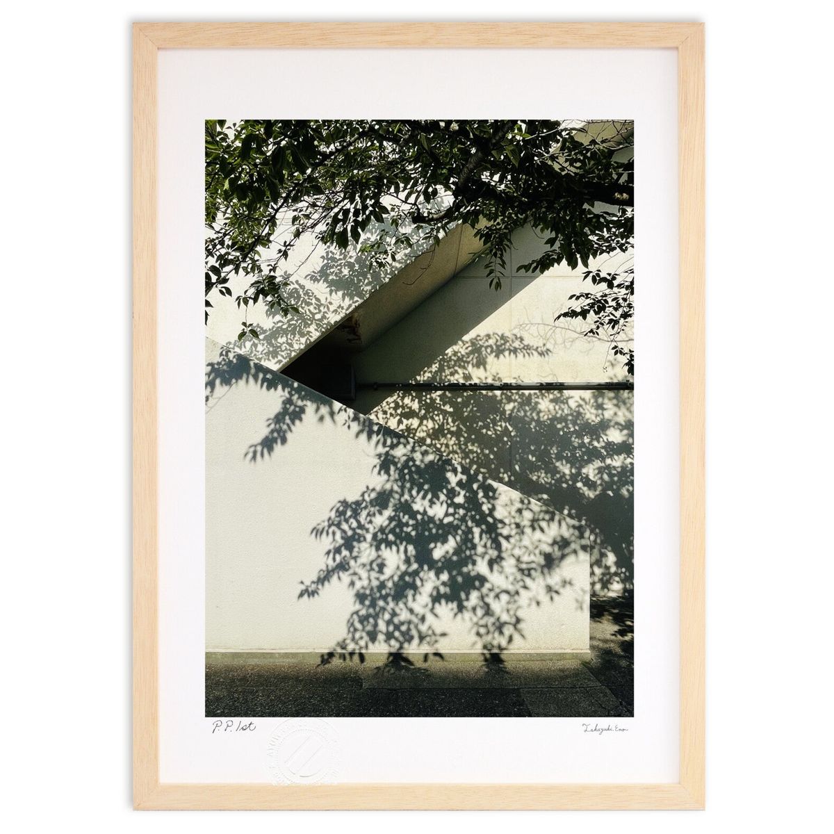 【スーパーSALE半額】版画 初夏の影 (aki-san)インテリア 壁掛け 額入り 風景画 ポスター アート リビング 玄関に飾る 風水 プレゼント モダン ...