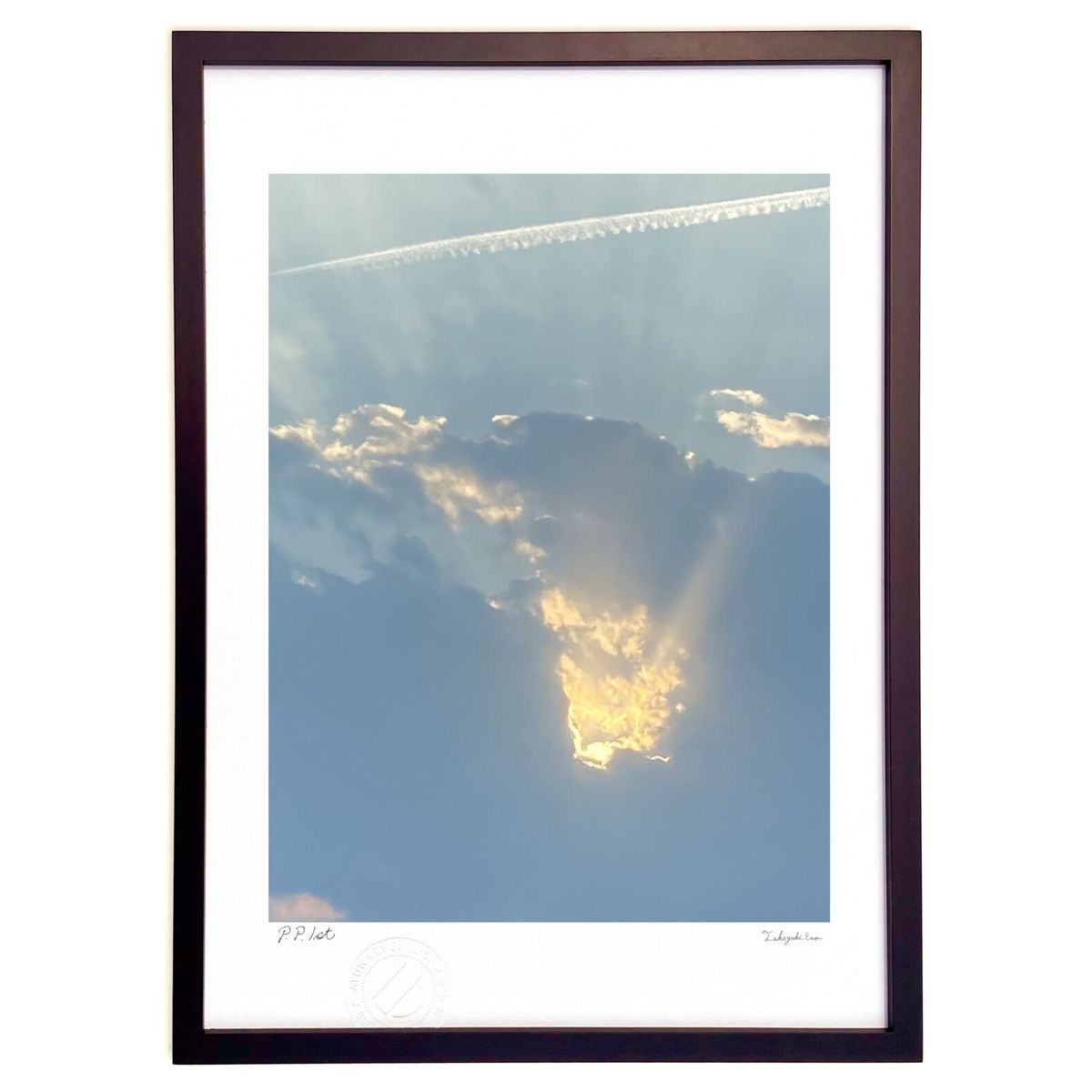 【スーパーSALE半額】版画 末広がりの祝福 (ソファ)インテリア 壁掛け 額入り 風景画 ポスター アート リビング 玄関に飾る 風水 プレゼント モダン ア...