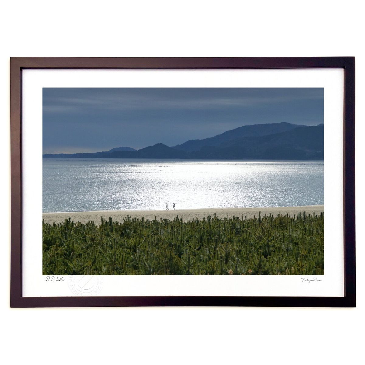 【スーパーSALE半額】版画 au001 (ヒロミケセン)インテリア 壁掛け 額入り 風景画 ポスター アート リビング 玄関に飾る 風水 プレゼント モダン ...