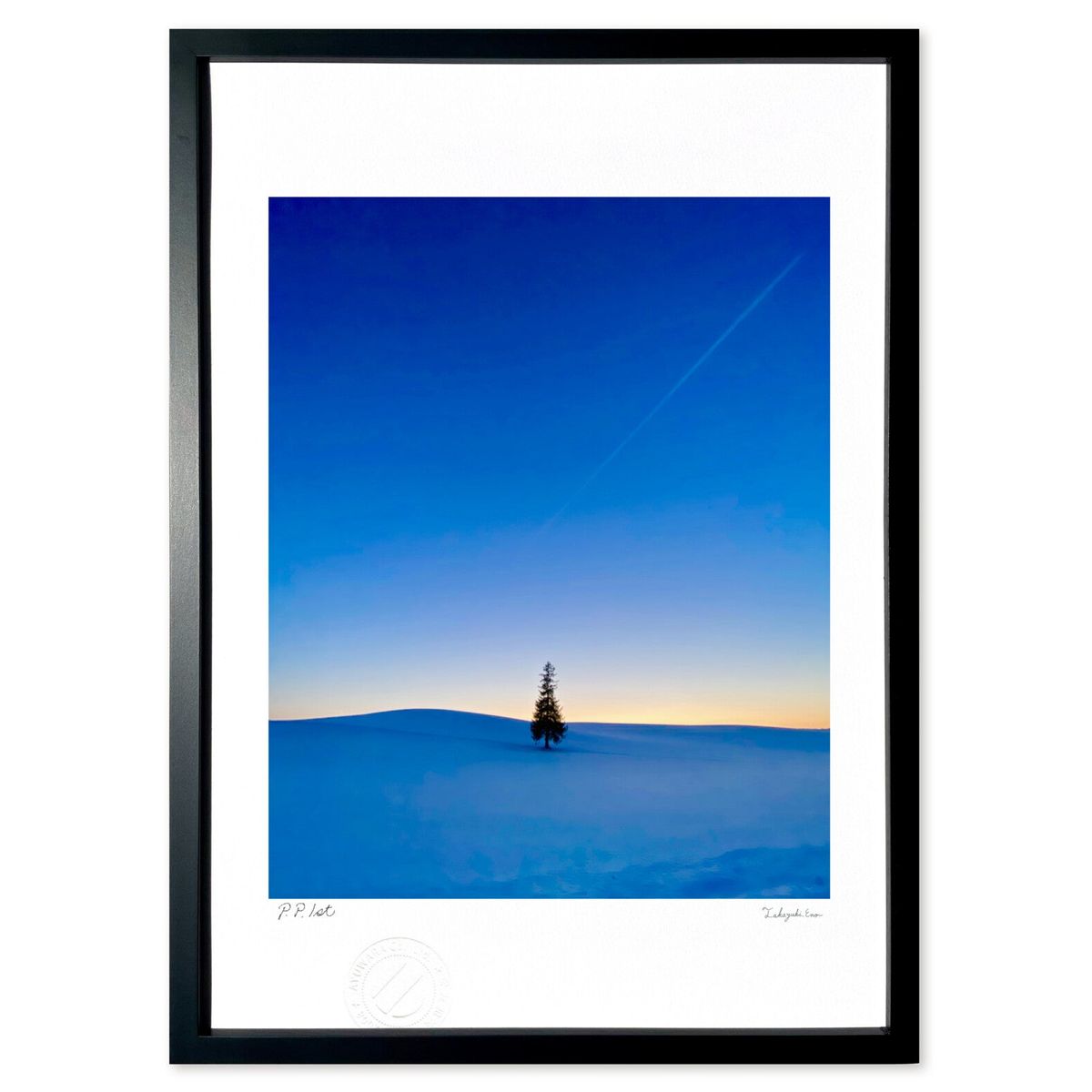 版画 マジックアワーのクリスマスツリー (gan.iwaiwa)