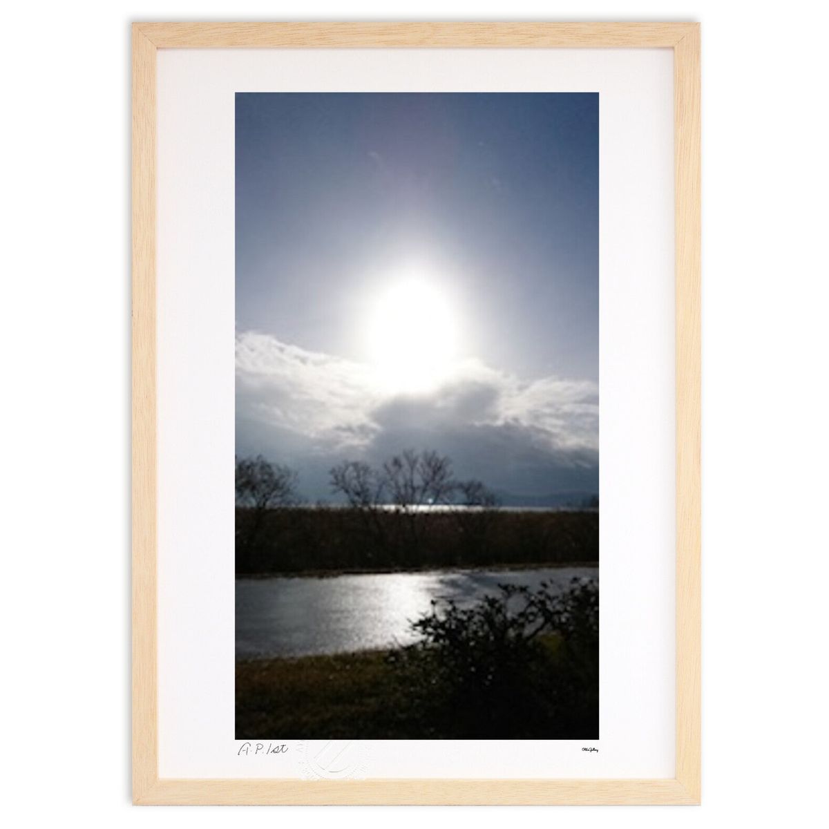 版画 青の風景 (Old'sGallery)インテリア 壁掛け 額入り 風景画 ポスター アート リビング 玄関に飾る 風水 プレゼント モダン アートフレーム