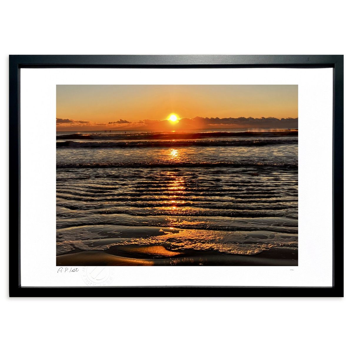 版画 初日の出 (SAKURA44)インテリア 壁掛け 額入り 風景画 ポスター アート リビング 玄関に飾る 風水 プレゼント モダン アートフレーム