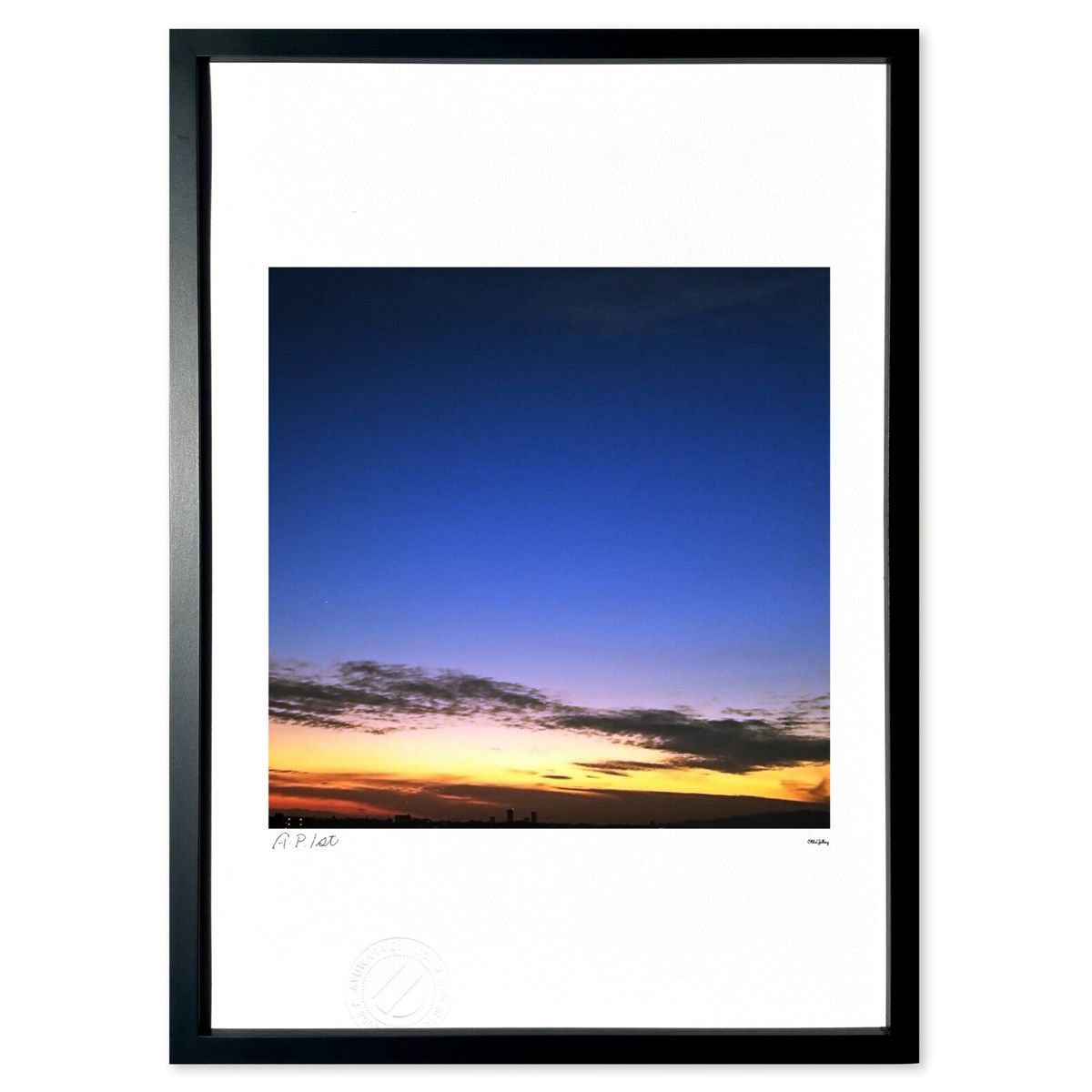 版画 夜のいりぐち (Old'sGallery)インテリア 壁掛け 額入り 風景画 ポスター アート リビング 玄関に飾る 風水 プレゼント モダン アートフレ...