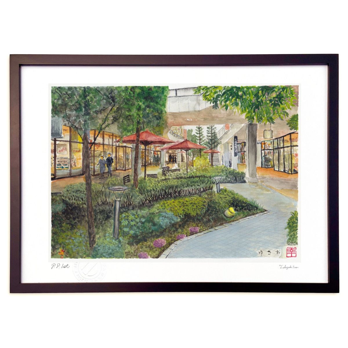 版画 レイクタウンアウトレット (ゆきお)インテリア 壁掛け 額入り 風景画 ポスター アート リビング 玄関に飾る 風水 プレゼント モダン アートフレーム