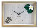 【スーパーSALE10%OFF】時計 DECLOCK ハワイアンクロック プルメリアイエロー/NA/掛け時計 置き時計 ウォールクロック インテリア 壁掛け 時...