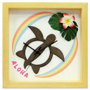 時計 Hawaiian Clock Honu/Rainbow-NA/Red/掛け時計 置き時計 ウォールクロック インテリア 壁掛け 時刻 ギフト プレゼント 新築祝い おしゃれ 飾る かわいい アート Sサイズ