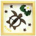 最大100%ポイントバック!限定抽選 時計 Hawaiian Clock Honu/Flower-NA/Yellow/掛け時計 置き時計 ウォールクロック イン...