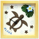 最大100%ポイントバック!限定抽選 時計 Hawaiian Clock Honu/Flower-NA/Blue/掛け時計 置き時計 ウォールクロック インテリ...