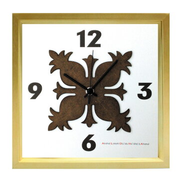 時計 HawaiianQuilt Clock Pineapple NA/掛け時計 置き時計 ウォールクロック インテリア 壁掛け 時刻 ギフト プレゼント 新築祝い おしゃれ 飾る かわいい アート Sサイズ 巣ごもり