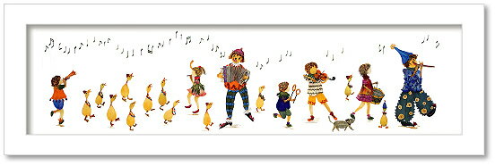 【スーパーSALE10%OFF】アートフレーム ゆうパケット Atelier Flower Horizon アヒルのパレード/インテリア 額入り 額装込 風景画...