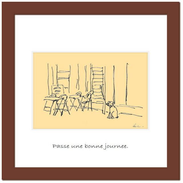 【スーパーSALE10%OFF】アートフレーム ゆうパケット dog2/インテリア 額入り 額装込 風景画 油絵 ポスター アート アートパネル リビング 玄関...