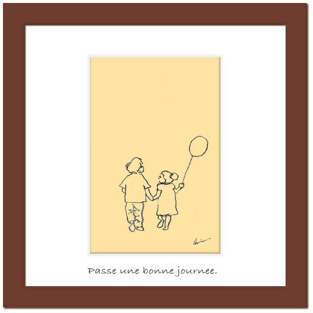 【スーパーSALE10%OFF】アートフレーム ゆうパケット ふたり/インテリア 額入り 額装込 風景画 油絵 ポスター アート アートパネル リビング 玄関 ...