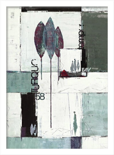 【スーパーSALE10%OFF】絵画・抽象画 JONAS HORST VISION III(ビジョン3)/インテリア 額入り 額装込 風景画 油絵 ポスター ア...