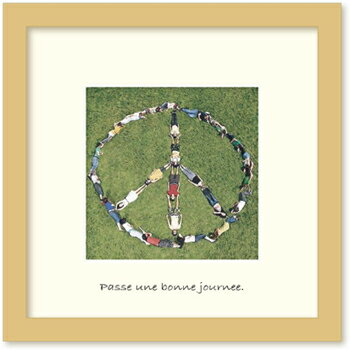 アートフレーム ゆうパケット Dev CARR Peace and love(ピース アンド ラブ/平和と愛)/インテリア 飾る 額入り 油絵 ポスター アート...