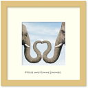 【アートフレーム】【ゆうパケット】Dianna SANTO Elephants in love(エレファンツ イン ラブ/ゾウのハート)/額入り 絵画 絵 壁掛け アート リビング 玄関 トイレ インテリア かわいい 壁飾り 癒やし プレゼント ギフト アートパネル ポスター アートフレーム おしゃれ