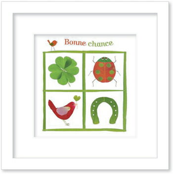 アートフレーム ゆうパケット L COPPIETERS L VAN CAUWENB Bonne chance(ボンヌ シャンス/幸運を)/額入り 絵画 アート ...