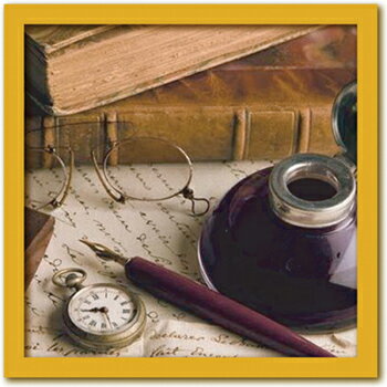 アートフレーム J M LABAT F ROUQUETTE Ancient writing (エインシャント ライティング/いにしえの筆記具)/額入り 額装込 ...