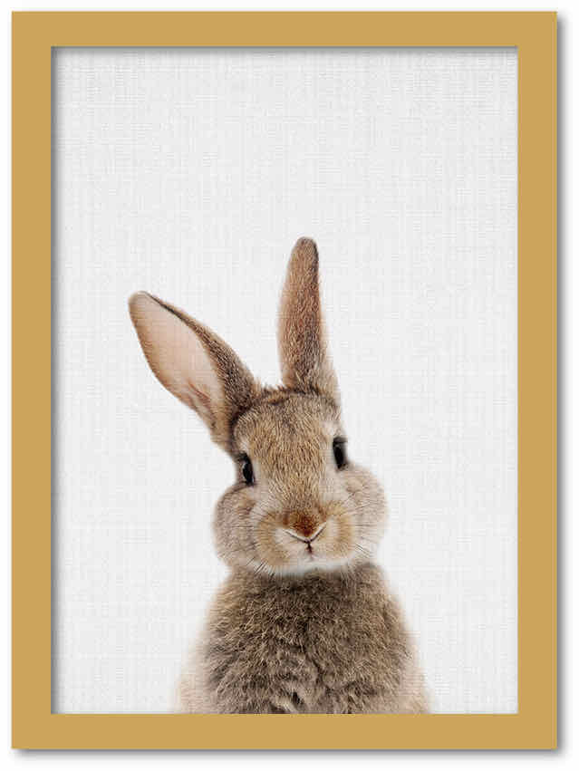 【スーパーSALE10%OFF】アートフレーム アニマル チルドレン シリーズ ラビット(ウサギ) ナチュラルフレーム ゆうパケット Sサイズ 額入り シンプル...