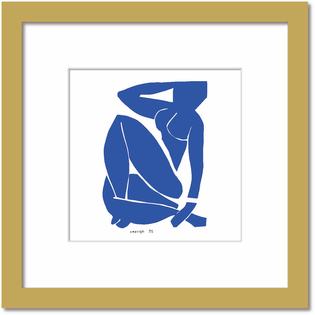 【スーパーSALE10%OFF】名画 シンプルアート アンリ・マティス 署名入り Nu bleu III Blue Nude3 ブルーヌード3 ナチュラルフレー...