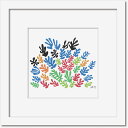 最大100%ポイントバック!限定抽選 名画 シンプルアート アンリ・マティス 署名入り La Gerbe 花束 ホワイトフレーム Mサイズ 額入り シンプル イ...
