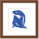 最大100%ポイントバック!限定抽選 名画 シンプルアート アンリ・マティス 署名入り Nu bleu II Blue Nude2 ブルーヌード2 ブラウンフレ...