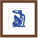 最大100%ポイントバック!限定抽選 名画 シンプルアート アンリ・マティス 署名入り Nu bleu I Blue Nude1 ブルーヌード1 ブラウンフレー...