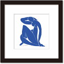 最大100%ポイントバック!限定抽選 名画 シンプルアート アンリ・マティス 署名入り Nu bleu II Blue Nude2 ブルーヌード2 ブラックフレーム LLサイズ 額入り シンプル インテリア アート 入門 絵画 おしゃれ 壁掛け 絵