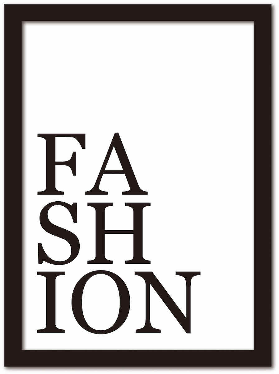 【スーパーSALE10%OFF】アートフレーム タイポグラフィー8 ファッション ブラックフレーム ゆうパケット Sサイズ 額入り シンプル インテリア アート...