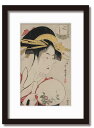 最大100%ポイントバック!限定抽選 絵画 和楽シリーズ インテリアアート 喜多川 歌麿 浮世絵 美人画 五人美人愛敬競松葉屋喜瀬川