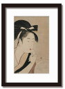 絵画 和楽シリーズ インテリアアート 喜多川 歌麿 浮世絵 美人画 口紅