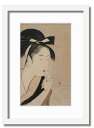 絵画 和楽シリーズ インテリアアート 喜多川 歌麿 浮世絵 美人画 口紅
