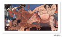 最大100%ポイントバック!限定抽選 絵画 和楽シリーズ インテリアアート 浮世絵 歌川 国芳 赤澤山大相撲