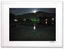 アートフォト 絵画 壁掛け 流れる星と月出/白山市/インテリア 壁掛け 額入り 額装込 風景画 油絵 ポスター アート アートパネル リビング 玄関 プレゼント モダン アートフレーム おしゃれ 飾る