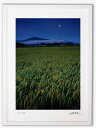 最大100%ポイントバック!限定抽選 アートフォト 絵画 壁掛け 残月と晩夏の田園2/勝山市/インテリア 壁掛け 額入り 額装込 風景画 油絵 ポスター アート...