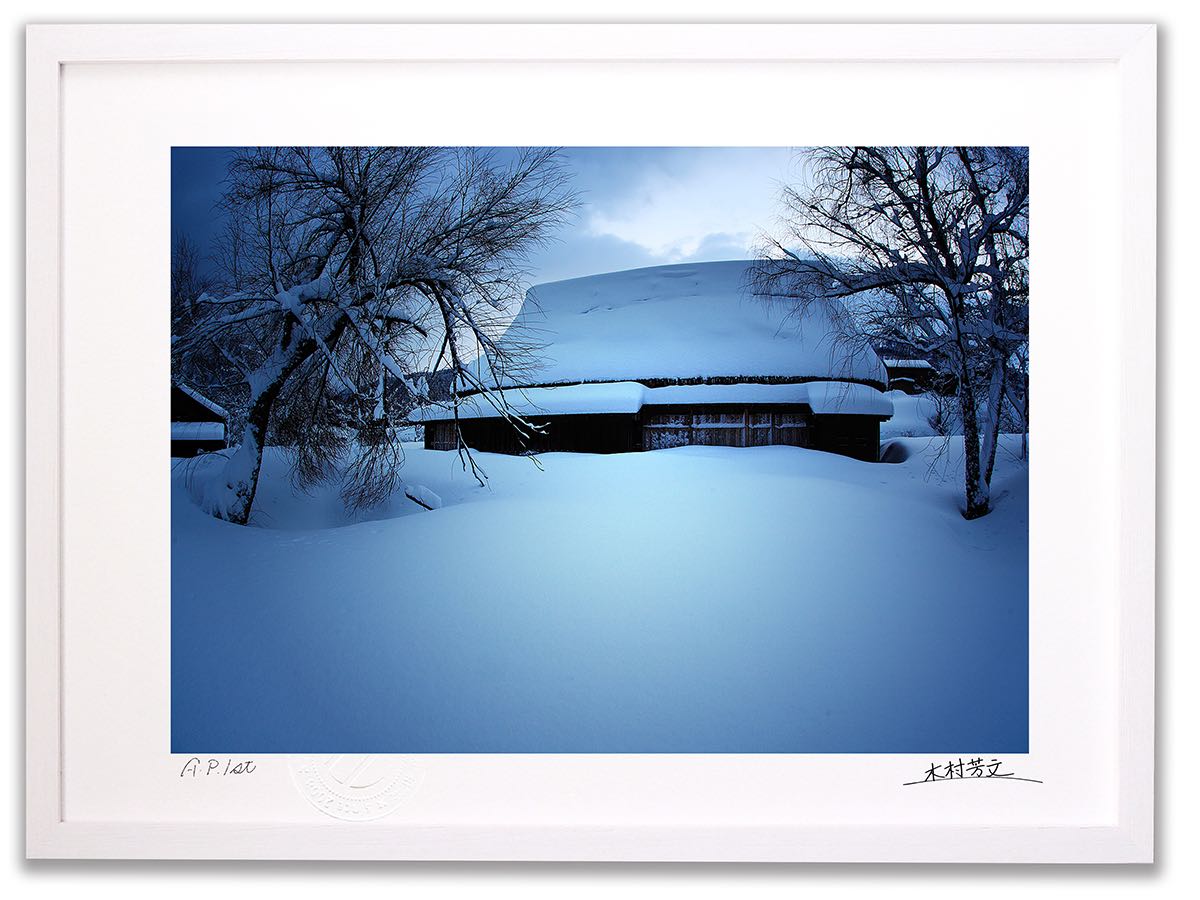 【スーパーSALE半額】アートフォト 絵画 壁掛け 雪の朝/白山市/インテリア 壁掛け 額入り 額装込 風景画 油絵 ポスター アート アートパネル リビング ...