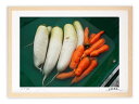 アートフォト 絵画 壁掛け 冬の野菜/白山市/インテリア 壁掛け 額入り 額装込 風景画 油絵 ポスター アート アートパネル リビング 玄関 プレゼント モダ...