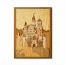 本格木工細工 木はり絵手作りキット「ノイシュヴァンシュタイン城」 ハードレベル/額なし インテリア 子供部屋 プレゼント アート ギフト 絵画 Sサイズ おしゃれ 壁掛け 絵