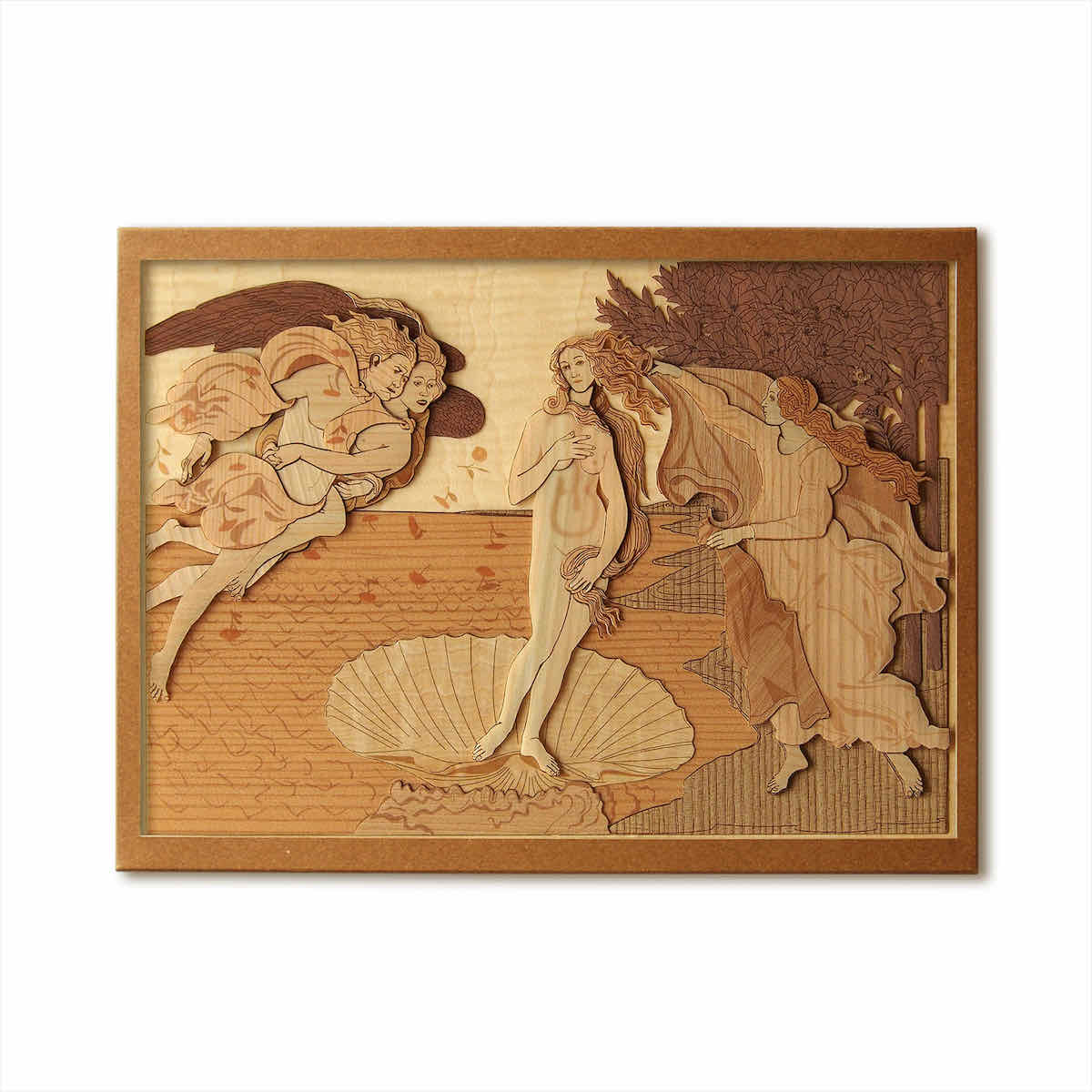 【スーパーSALE10%OFF】本格木工細工 木はり絵手作りキット「ヴィーナスの誕生」 ハードレベル/額なし インテリア 子供部屋 プレゼント アート ギフト ...