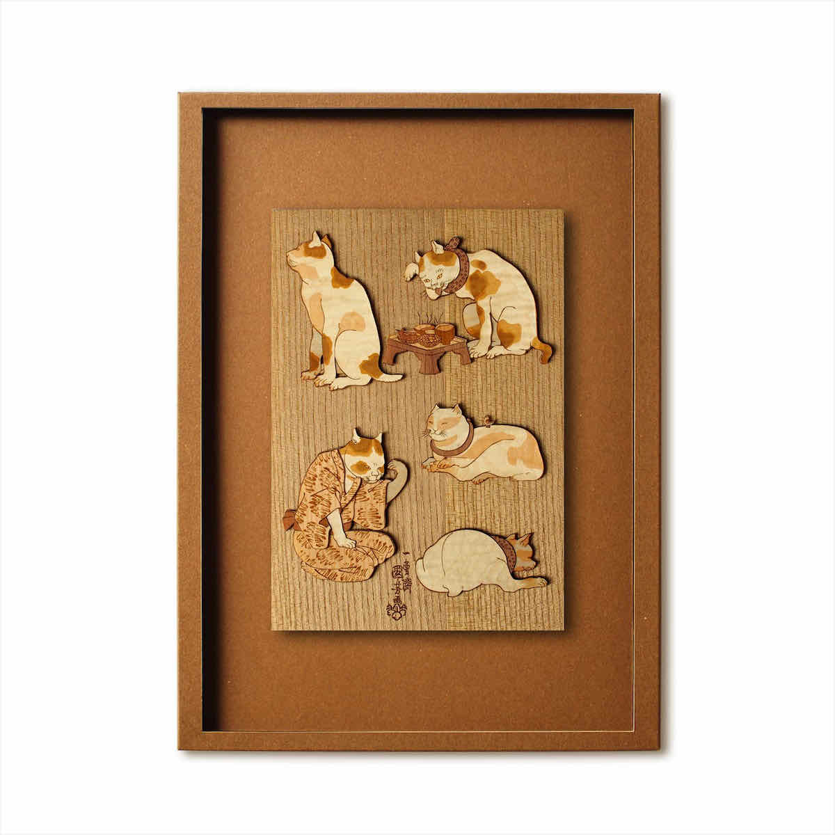 【スーパーSALE10%OFF】本格木工細工 木はり絵手作りキット「たとゑ尽の内 その2」 ミディアムレベル/額なし インテリア 子供部屋 プレゼント アート ...