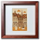 【スーパーSALE10%OFF】本格木工細工 木はり絵手作りキット パリ 額付き ブラウンフレーム 立てかけ ビギナーレベル /インテリア 額入り 額装込 子供...