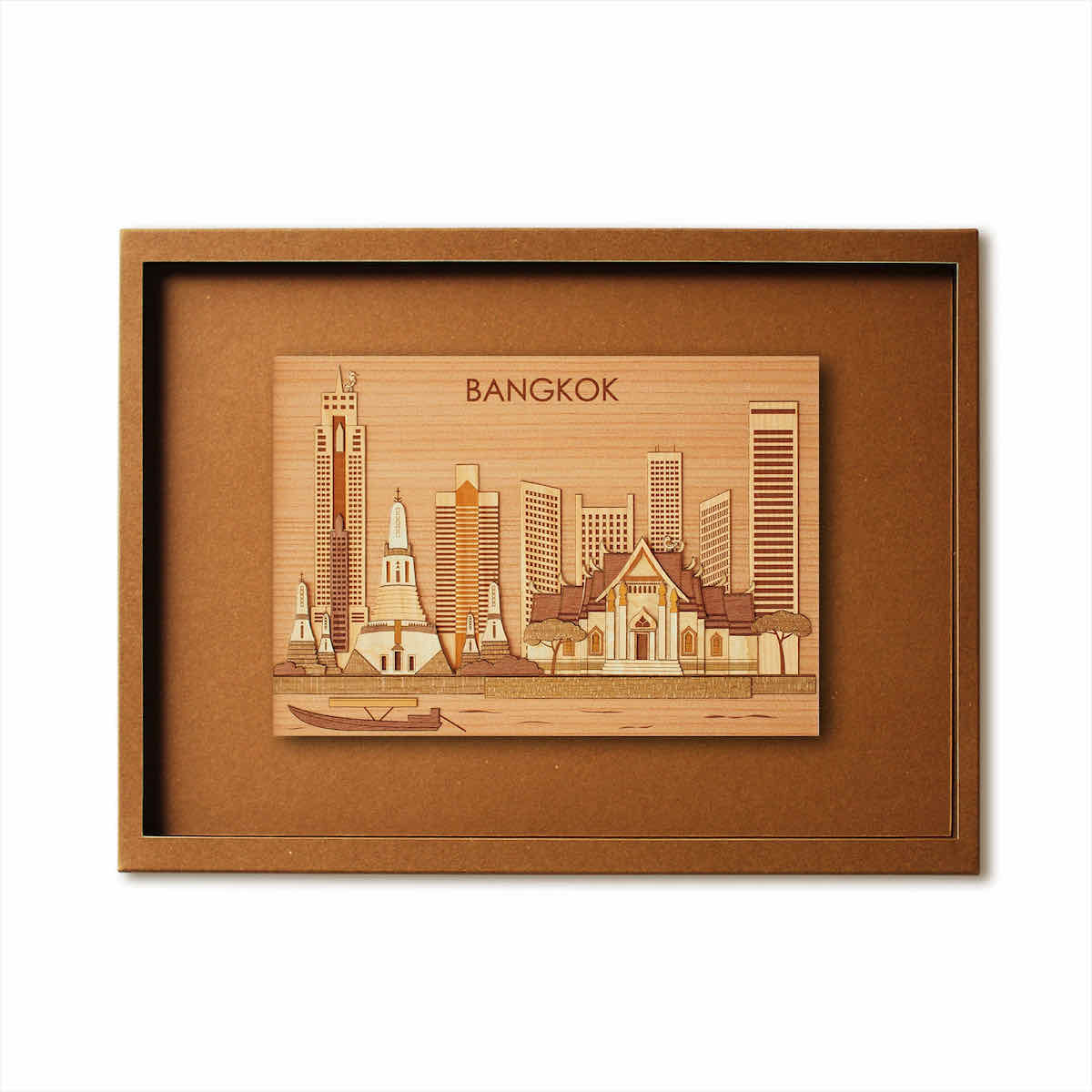 【スーパーSALE10%OFF】本格木工細工 木はり絵手作りキット「バンコク」 ミディアムレベル/額なし インテリア 子供部屋 プレゼント アート ギフト 絵画...