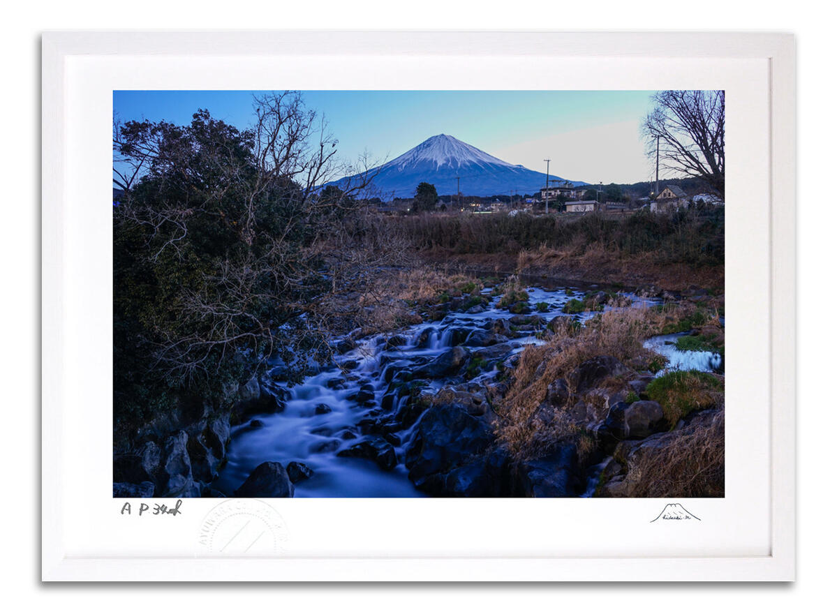 版画 絵画 寒流富士 富士山 インテリア 額入り 額装込 風景画 油絵 ポスター アート アートパネル リビング 玄関 プレゼント モダン アートフレーム 飾る Mサイズ おしゃれ 壁掛け 絵