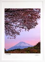 最大100%ポイントバック!限定抽選 版画 絵画 一本桜と春 インテリア 額入り 富士山 額装込 風景画 油絵 ポスター アート アートパネル リビング 玄関 ...