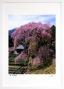 最大100%ポイントバック!限定抽選 版画 絵画 栃沢の一本桜 インテリア 額入り 富士山 額装込 風景画 油絵 ポスター アート アートパネル リビング 玄関...